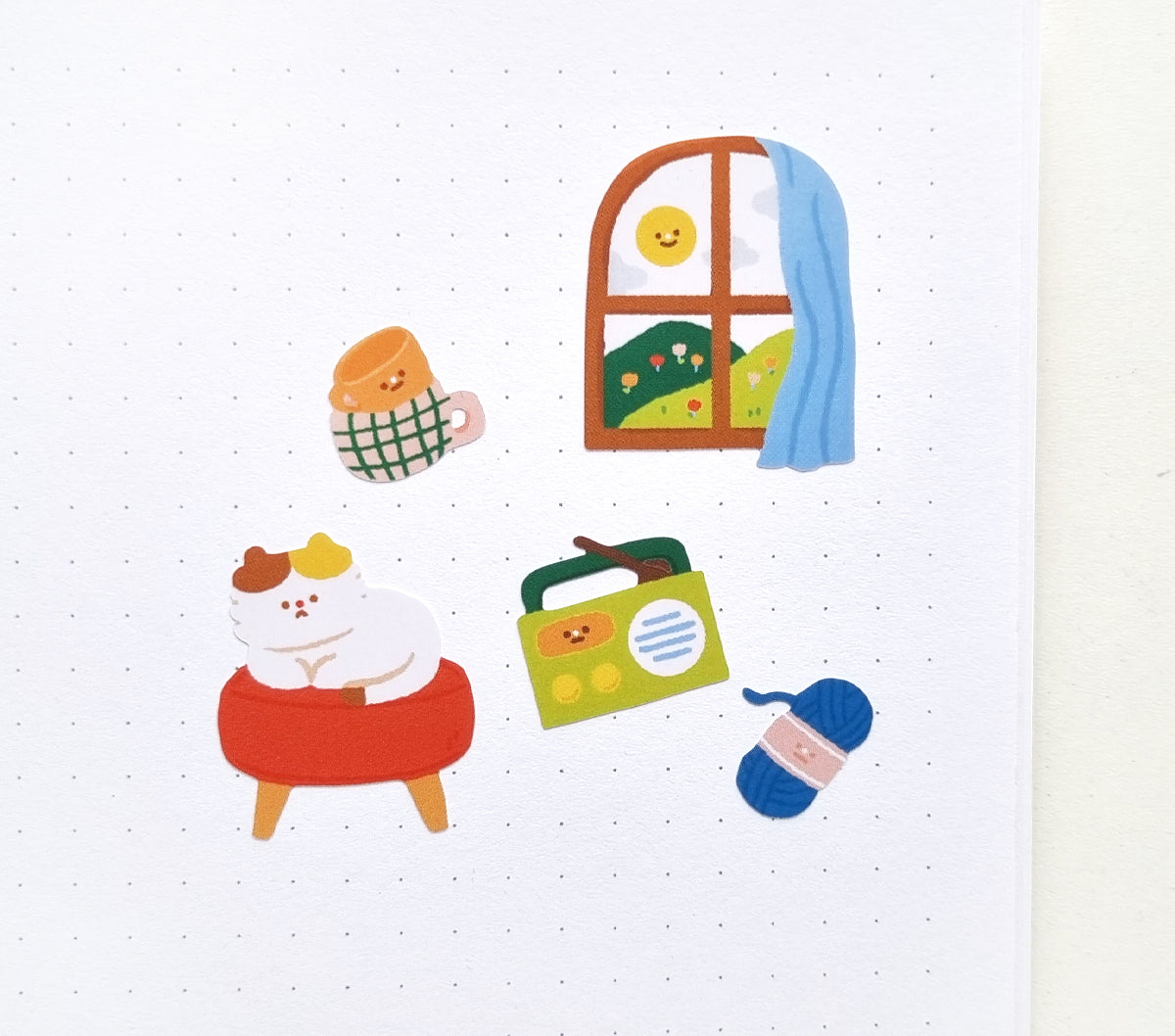 Home Routine 01 (Living Room) Sticker Sheet