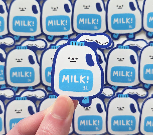 Keep mooving milk Sticker