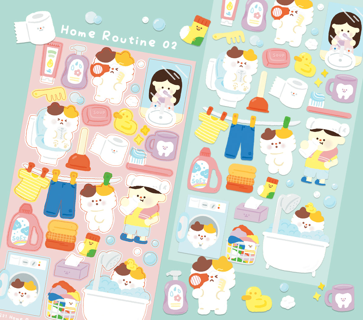 Home Routine 02 (Bath) Sticker Sheet