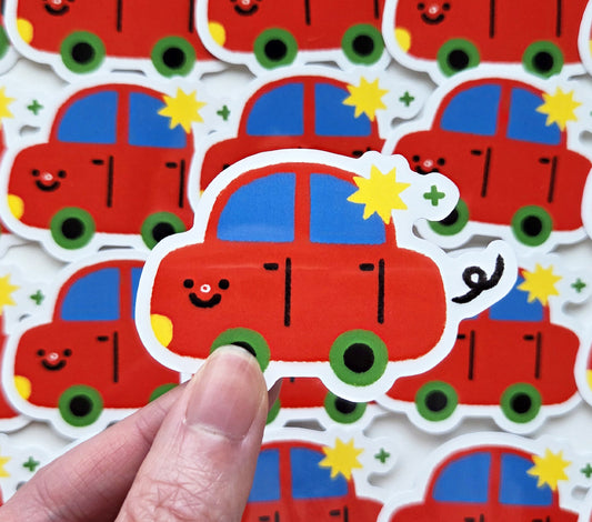 Little Red Car Sticker [PATREON]