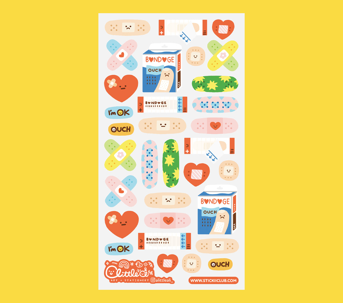 Bandages Sticker Sheet
