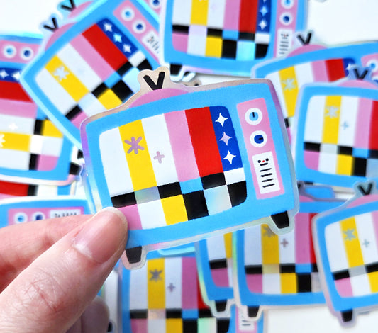 Television Holographic Sticker [PATREON]