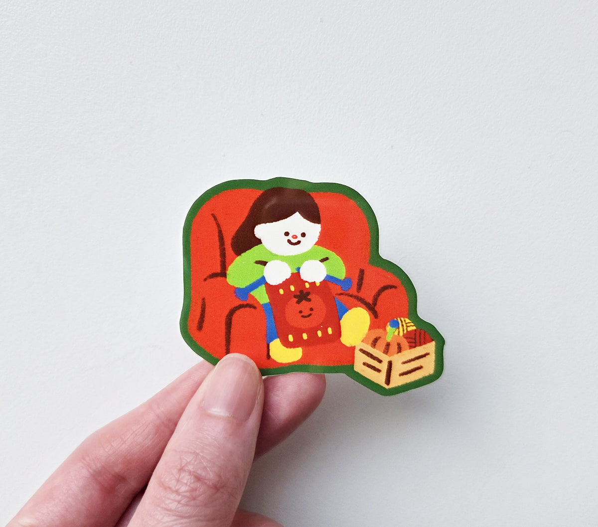 Tomato Scarf Knitting Sticker [PATREON]