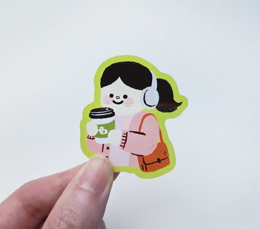 Girl with Coffee Sticker [PATREON]