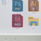 Adobe Software Files Mini Sticker Sheet