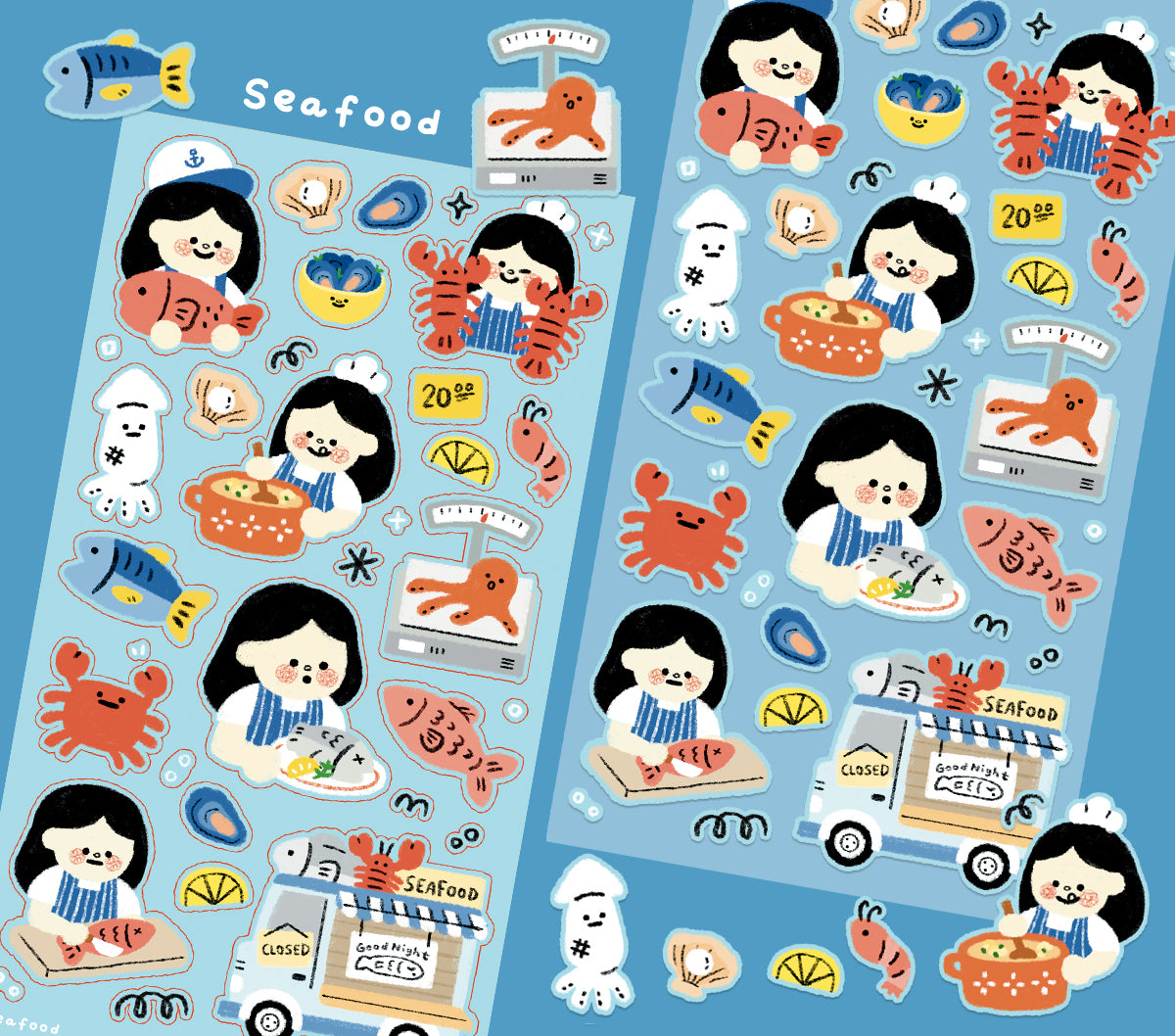 Seafood Sticker Sheet [PATREON]