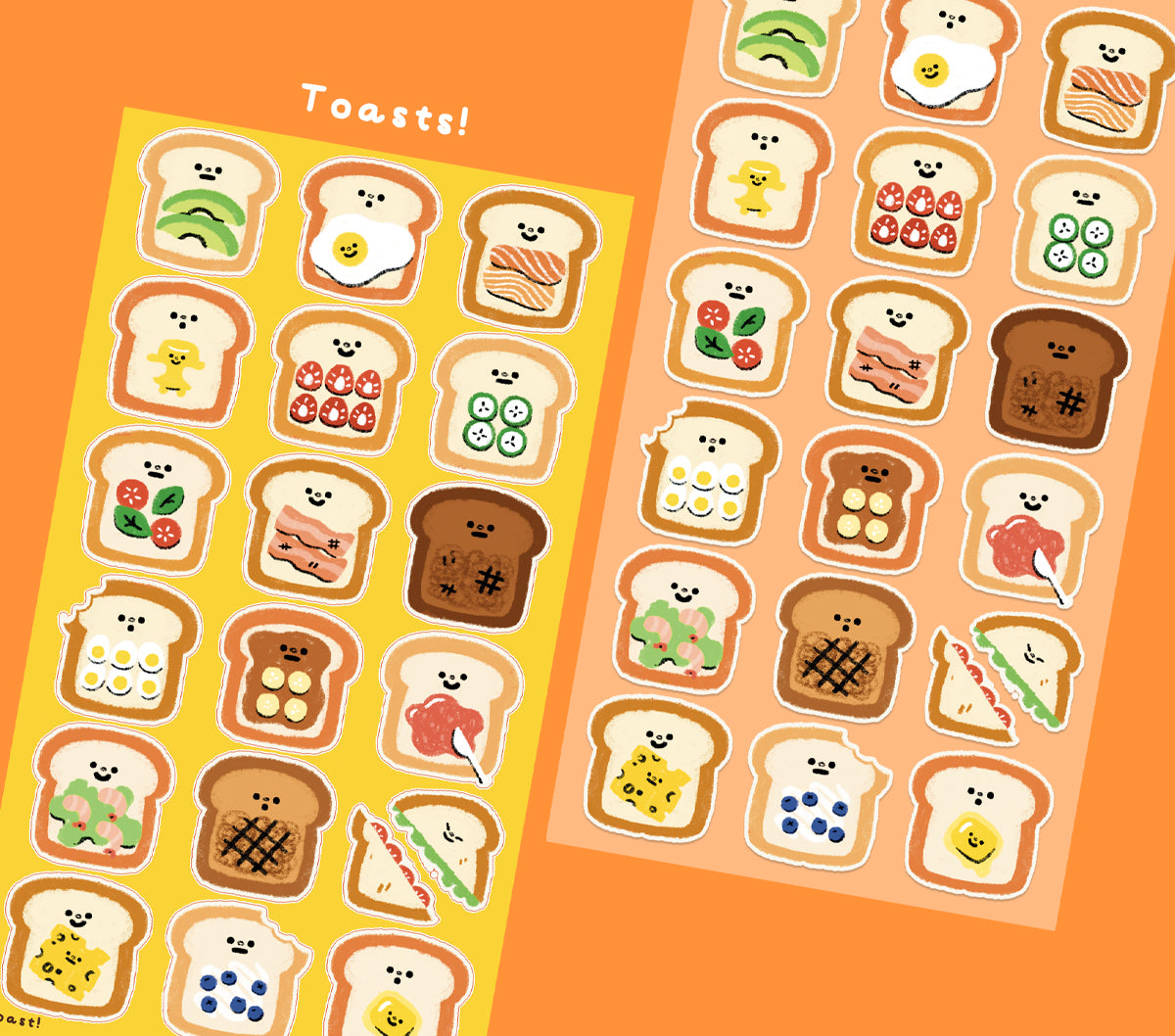 Toasts Sticker Sheet [PATREON]