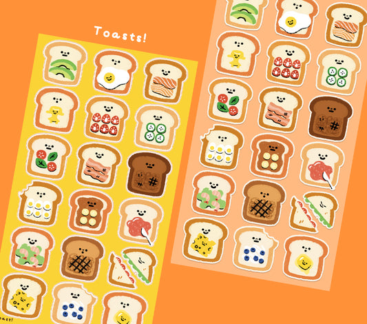 Toasts Sticker Sheet [PATREON]