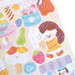 Ice Cream Glitter Sticker Sheet